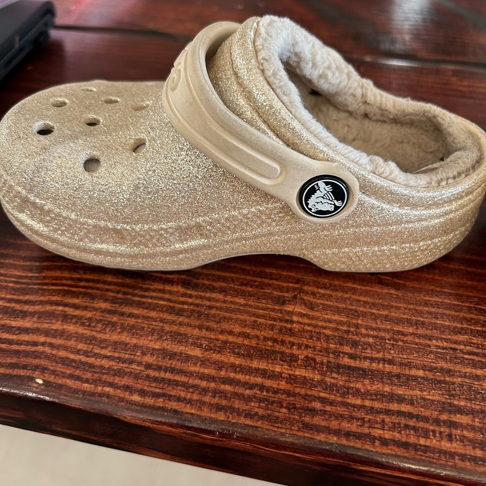 Crocs Kids Glitter Clogs - Gold - Picture 2 of 5